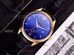 Perfect Replica Jaeger LeCoultre Master Blue Face Yellow Gold Case 40mm Watch